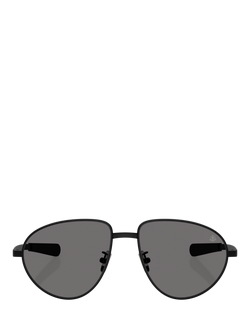 Moncler ME4009 Unisex Polarised Aviator Sunglasses, Black - view 2, Black