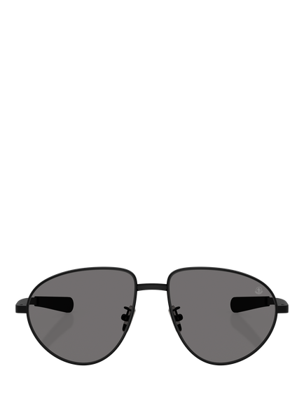 Moncler ME4009 Unisex Polarised Aviator Sunglasses, Black - view 2, Black