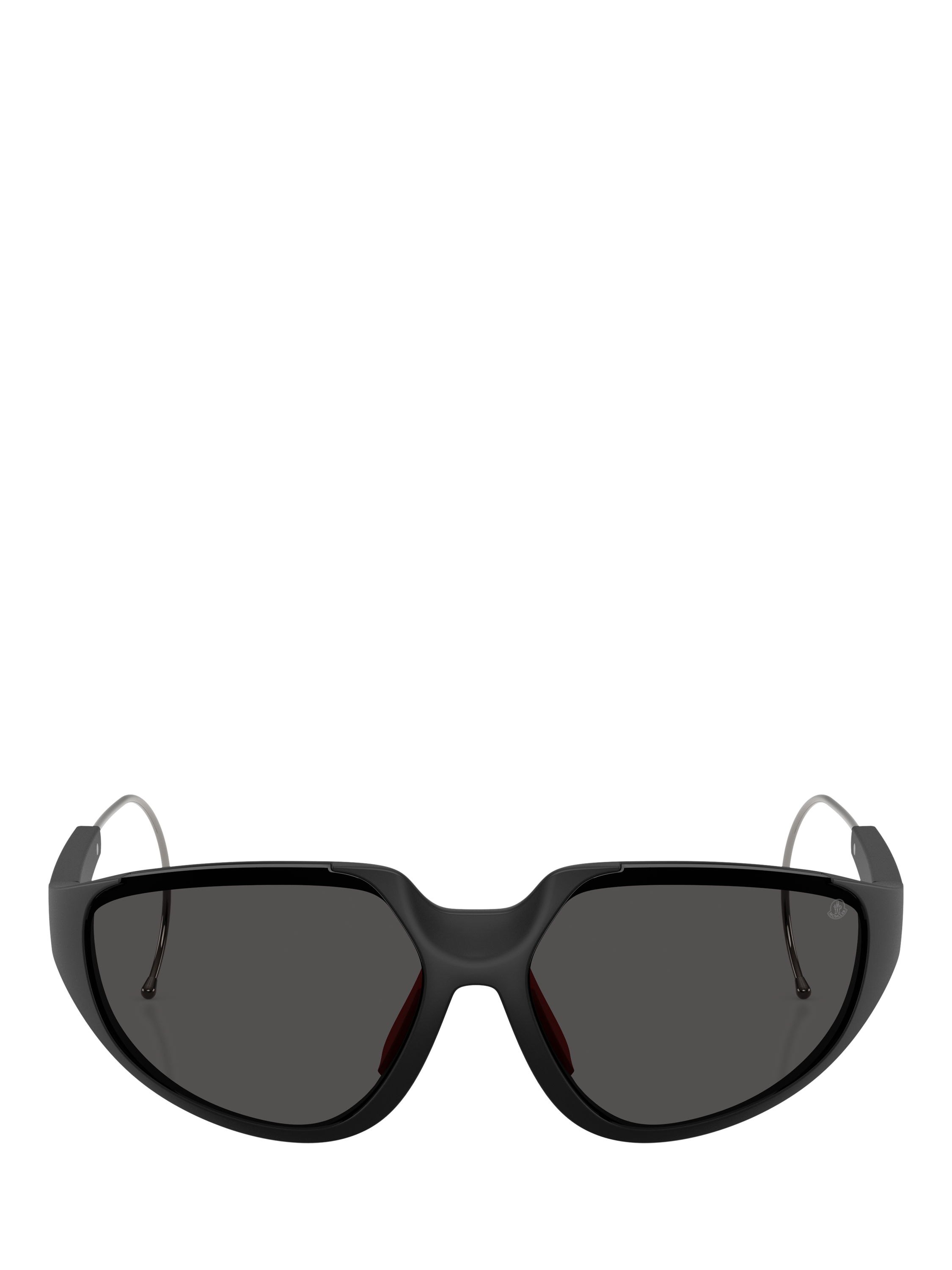 Product image 2 of 5, which shows Moncler ME8008 Irregular Sunglasses, Black