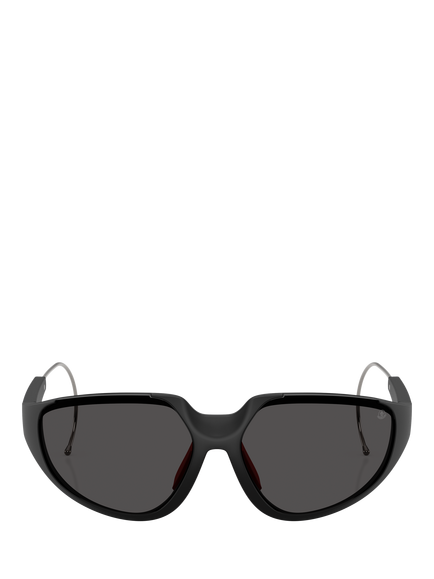 Moncler ME8008 Irregular Sunglasses, Black - view 2, Black