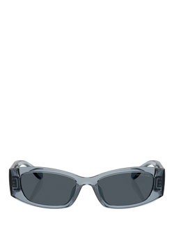 Michael Kors MK2243 Rectangular Sunglasses - view 2, Transparent Blue/Blue