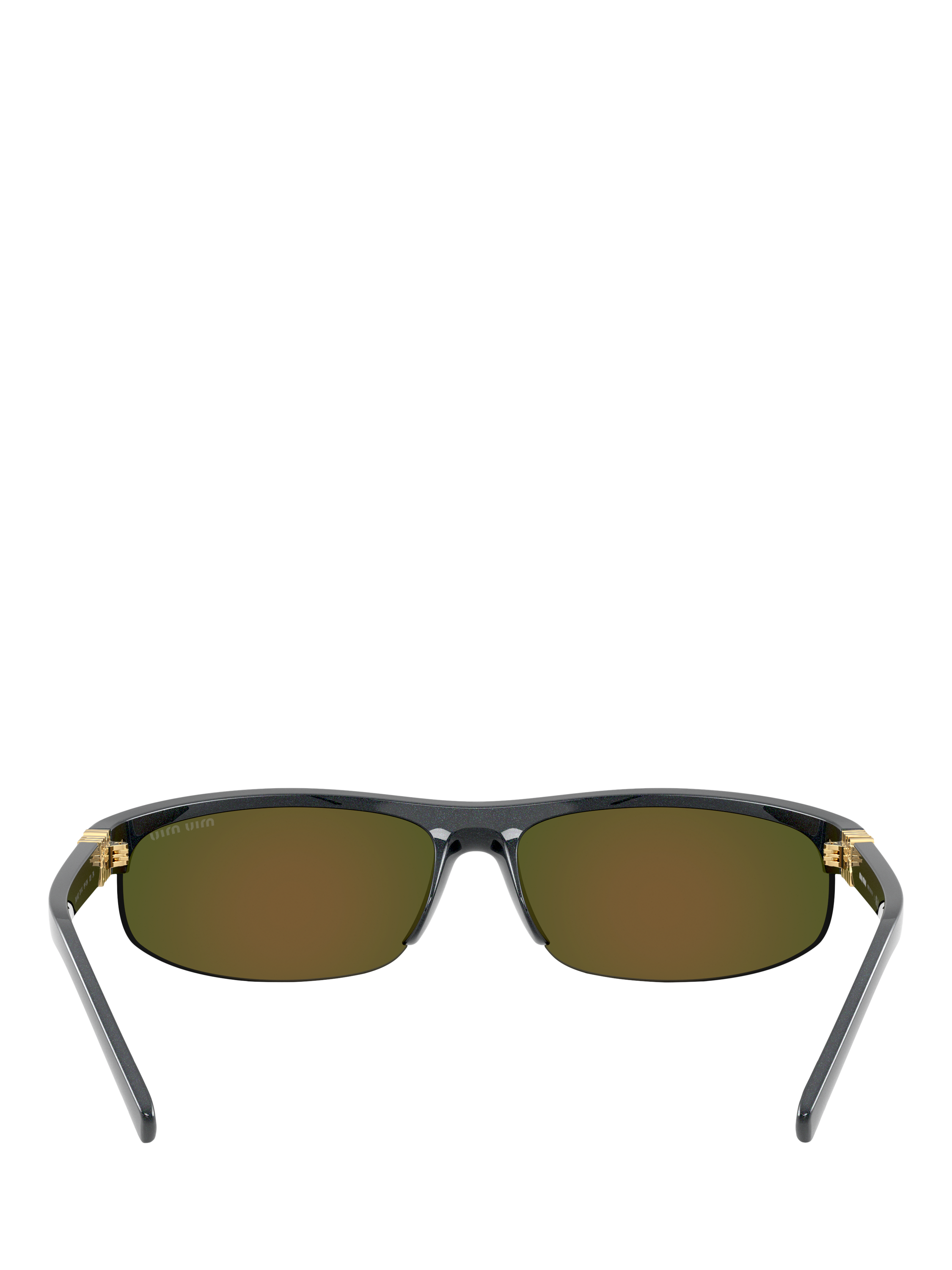 Product image 4 of 5, which shows Miu Miu MUA02S Women's Wrap Sunglasses, Grey/Mirror Multi