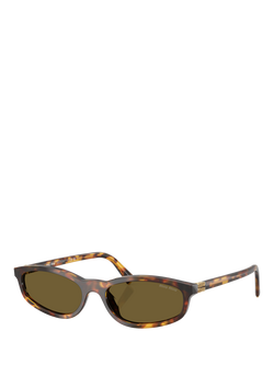 Miu Miu 0MU Women's Slim Sunglasses, Havana/Brown, Havana/Brown