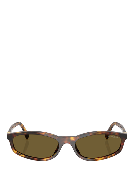 Miu Miu 0MU Women's Slim Sunglasses, Havana/Brown - view 2, Havana/Brown