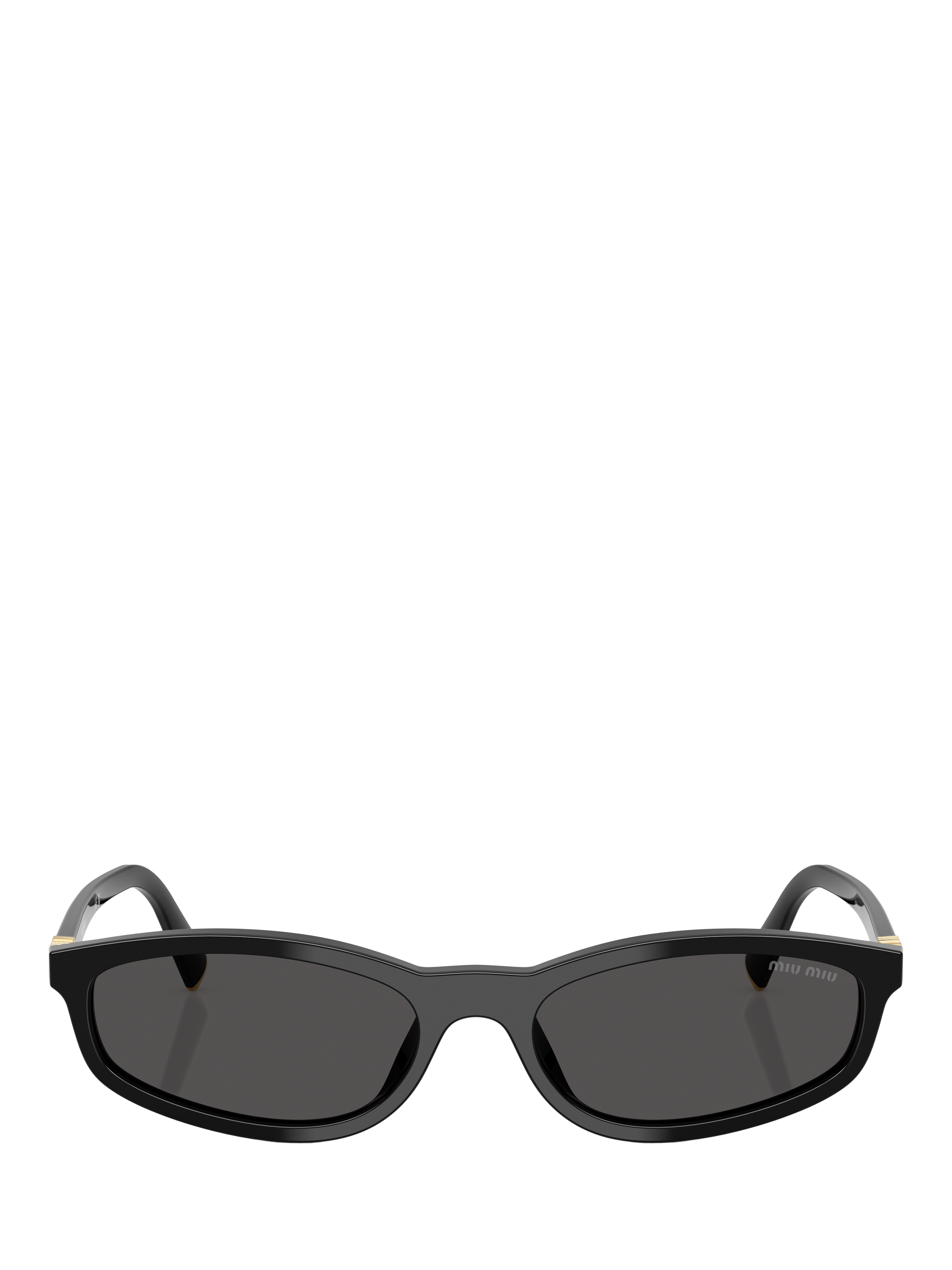 Product image 2 of 5, which shows Miu Miu A06S16 Oval Sunglasses, Black