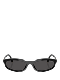 Miu Miu A06S16 Oval Sunglasses, Black