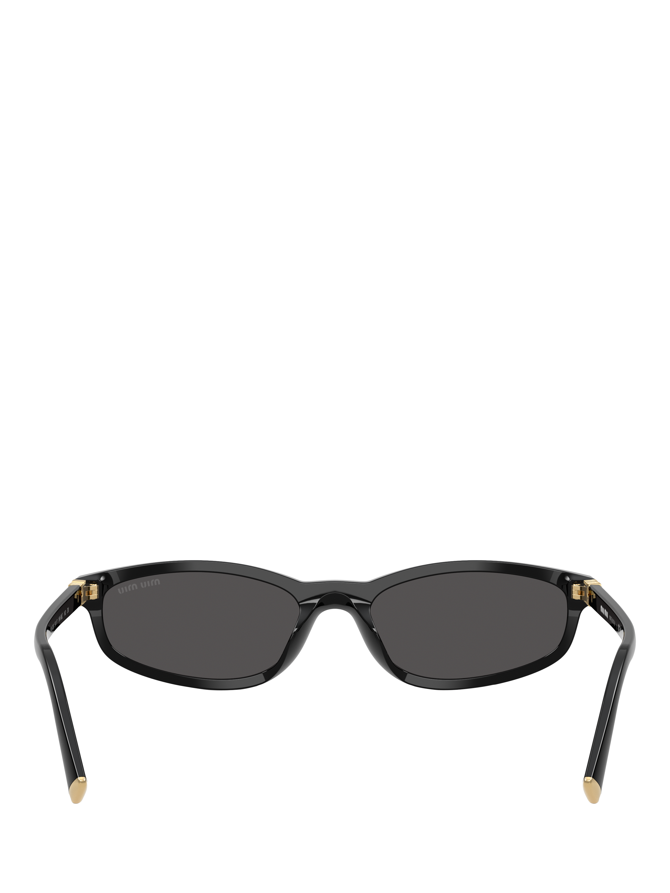 Product image 4 of 5, which shows Miu Miu A06S16 Oval Sunglasses, Black