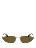 Miu Miu MU A52S Women's Irregular Sunglasses, Gold/Brown