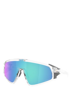 Oakley OO9404 Unisex Rectangular Sunglasses, Clear/Mirror Blue, Clear/Mirror Blue