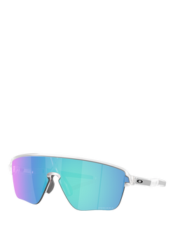 Oakley OO9415 Men's Rectangular Sunglasses, Clear/Mirror Blue