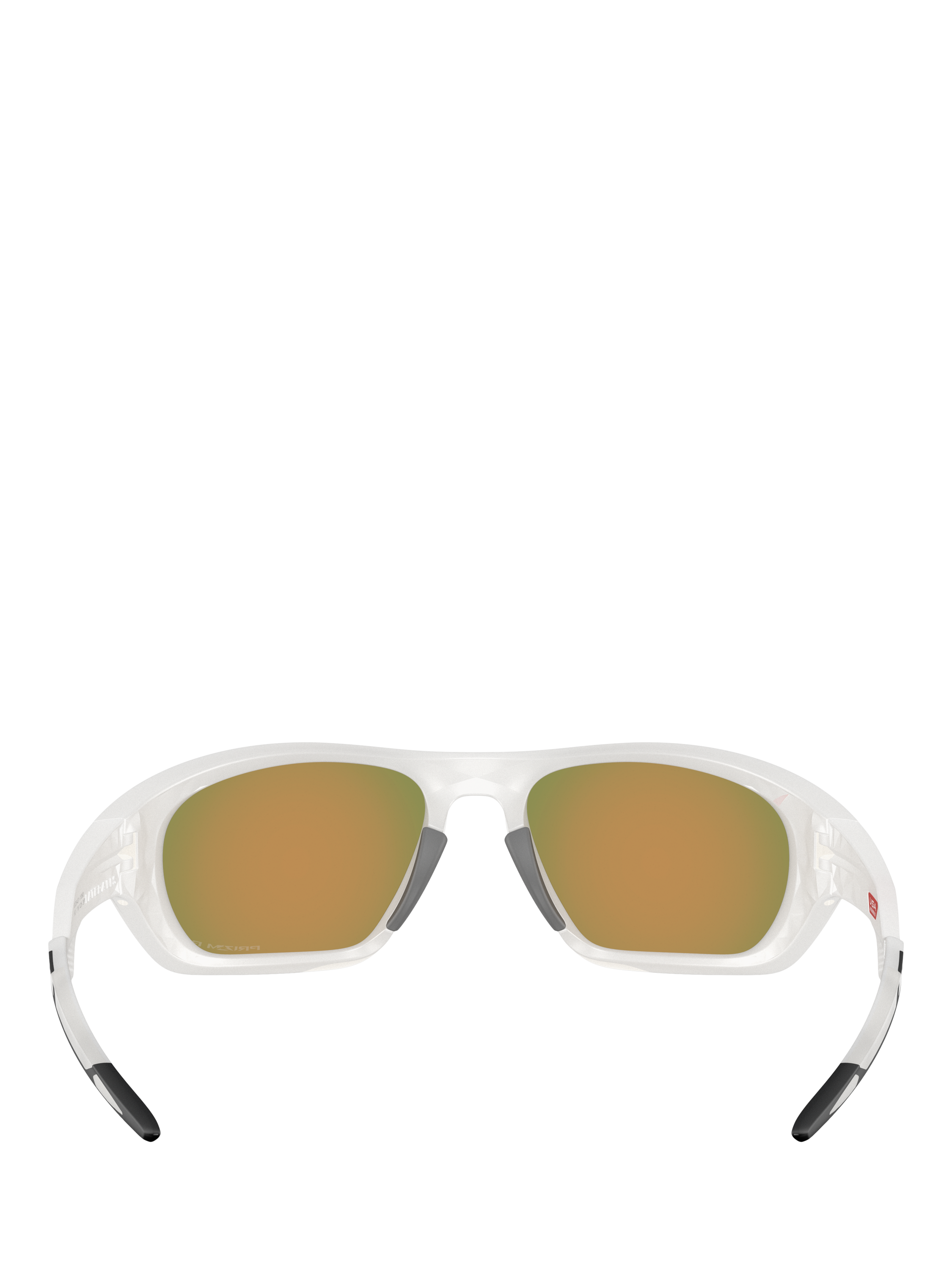 Product image 4 of 8, which shows Oakley OO9431 Men's Polarised Rectangular Sunglasses, Grey/Orange