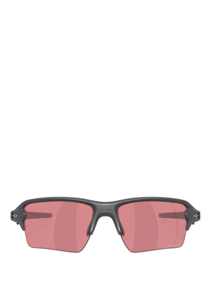 Oakley OO9488 Men's Mirrored Rectangular Sunglasses, Grey/Pink - view 2, Grey/Pink