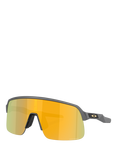 Oakley OO9496 Unisex Mirrored Rectangular Sunglasses, Grey/Yellow