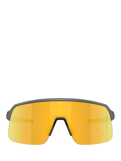 Oakley OO9496 Unisex Mirrored Rectangular Sunglasses, Grey/Yellow - view 2, Grey/Yellow
