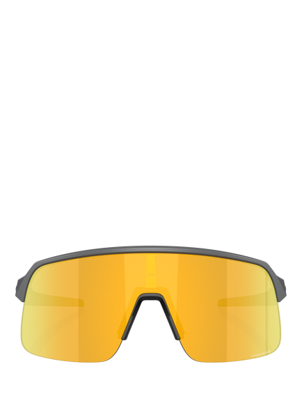 Oakley OO9496 Unisex Mirrored Rectangular Sunglasses, Grey/Yellow - view 2, Grey/Yellow