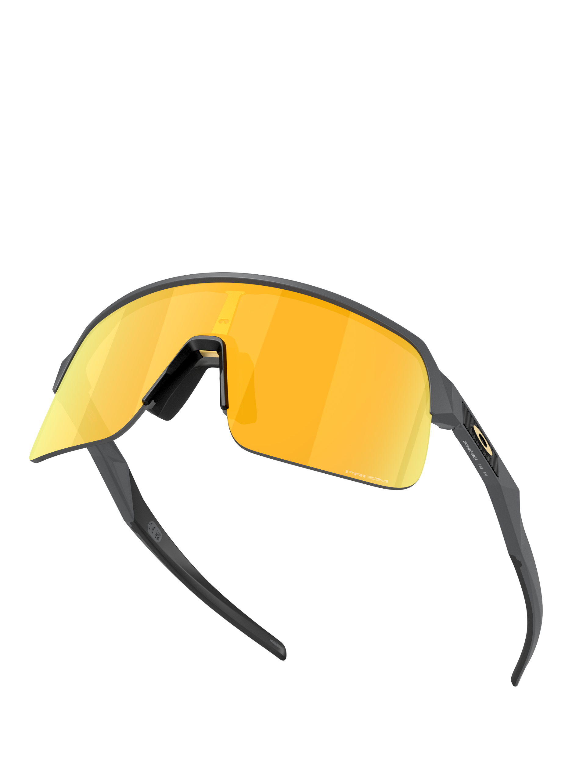 Product image 5 of 8, which shows Oakley OO9496 Unisex Mirrored Rectangular Sunglasses, Grey/Yellow