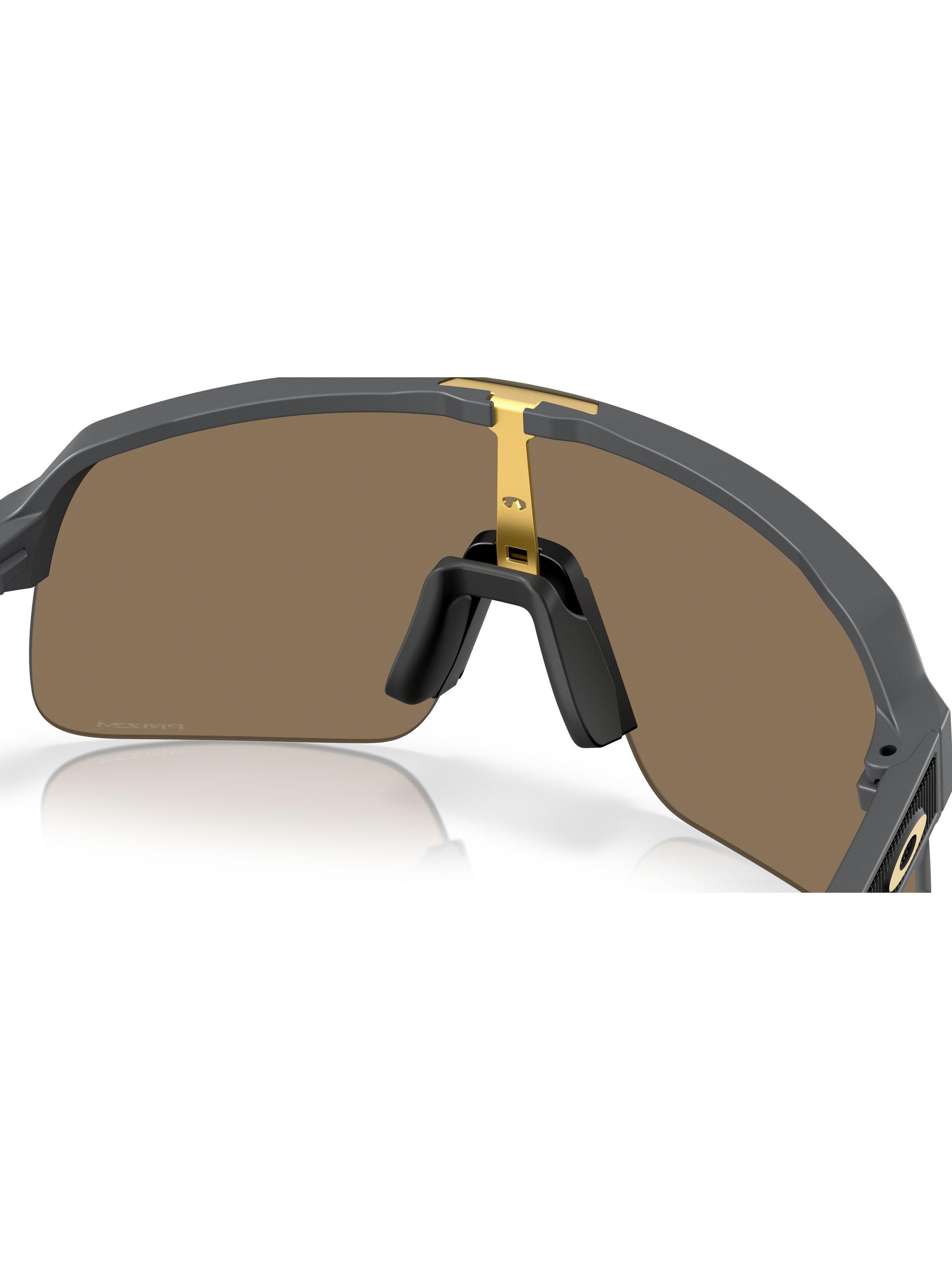 Product image 8 of 8, which shows Oakley OO9496 Unisex Mirrored Rectangular Sunglasses, Grey/Yellow