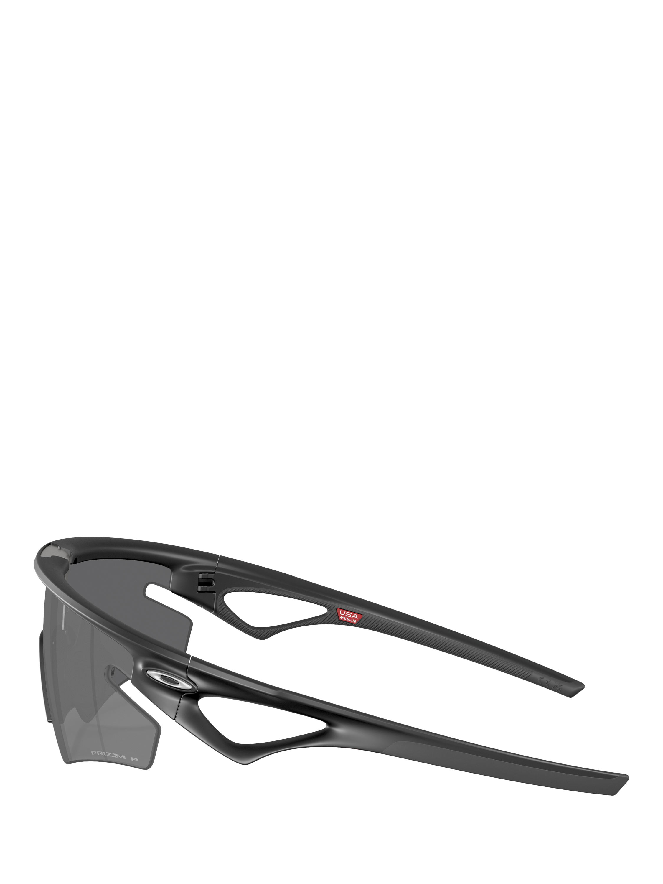 Product image 3 of 8, which shows Oakley OO9499 Unisex Polarised Irregular Sunglasses, Black