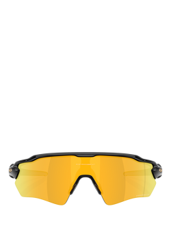 Oakley OO9510 Men's Polarised Rectangular Sunglasses, Black/Mirror Yellow - view 2, Black/Mirror Yellow