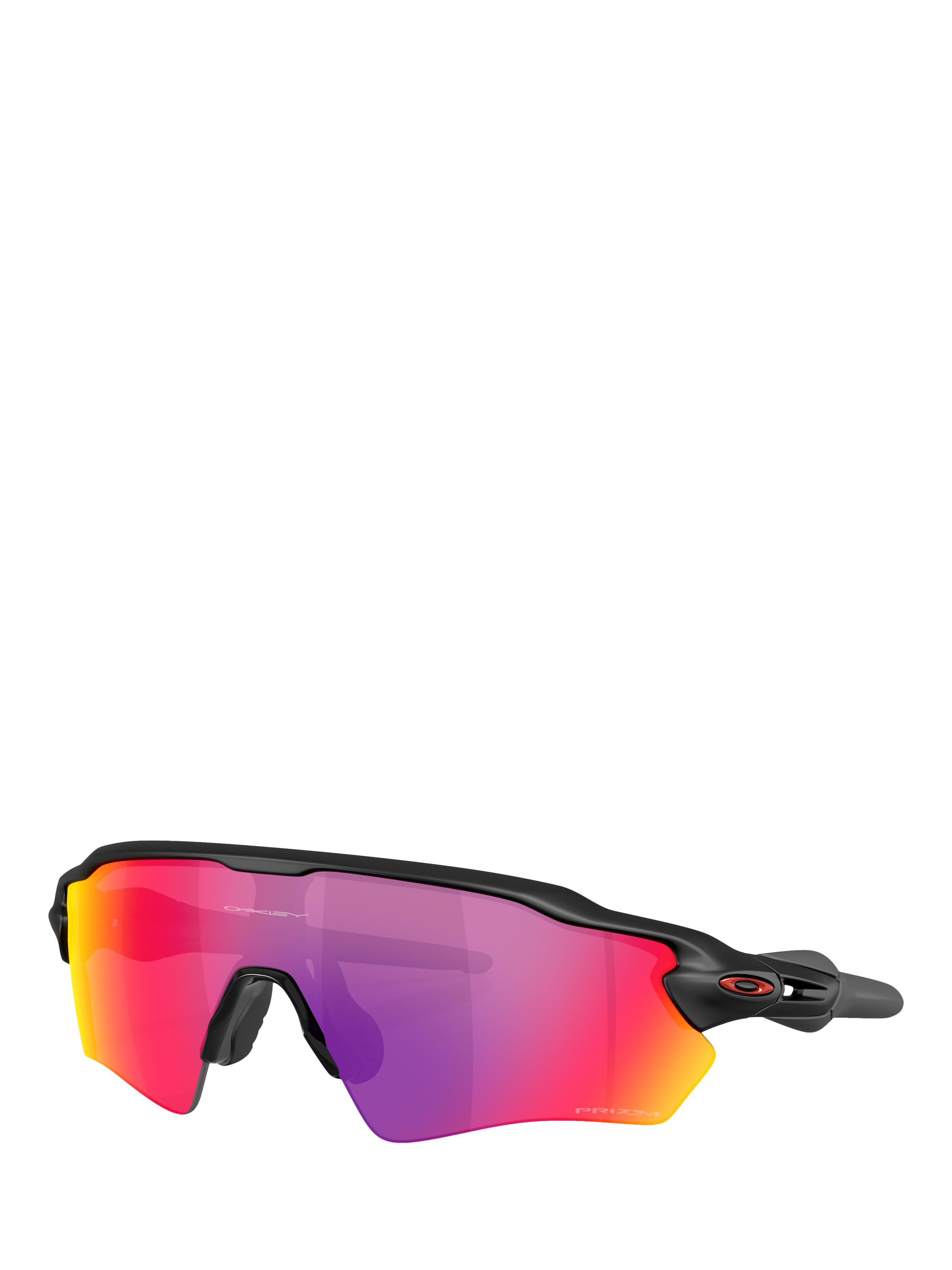 Product image 1 of 8, which shows Oakley OO9510 Men's Mirrored Wrap Sunglasses, Black/Purple