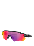Oakley OO9510 Men's Mirrored Wrap Sunglasses, Black/Purple