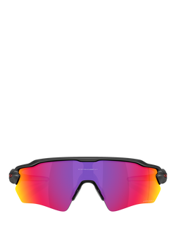 Oakley OO9510 Men's Mirrored Wrap Sunglasses, Black/Purple - view 2, Black/Purple