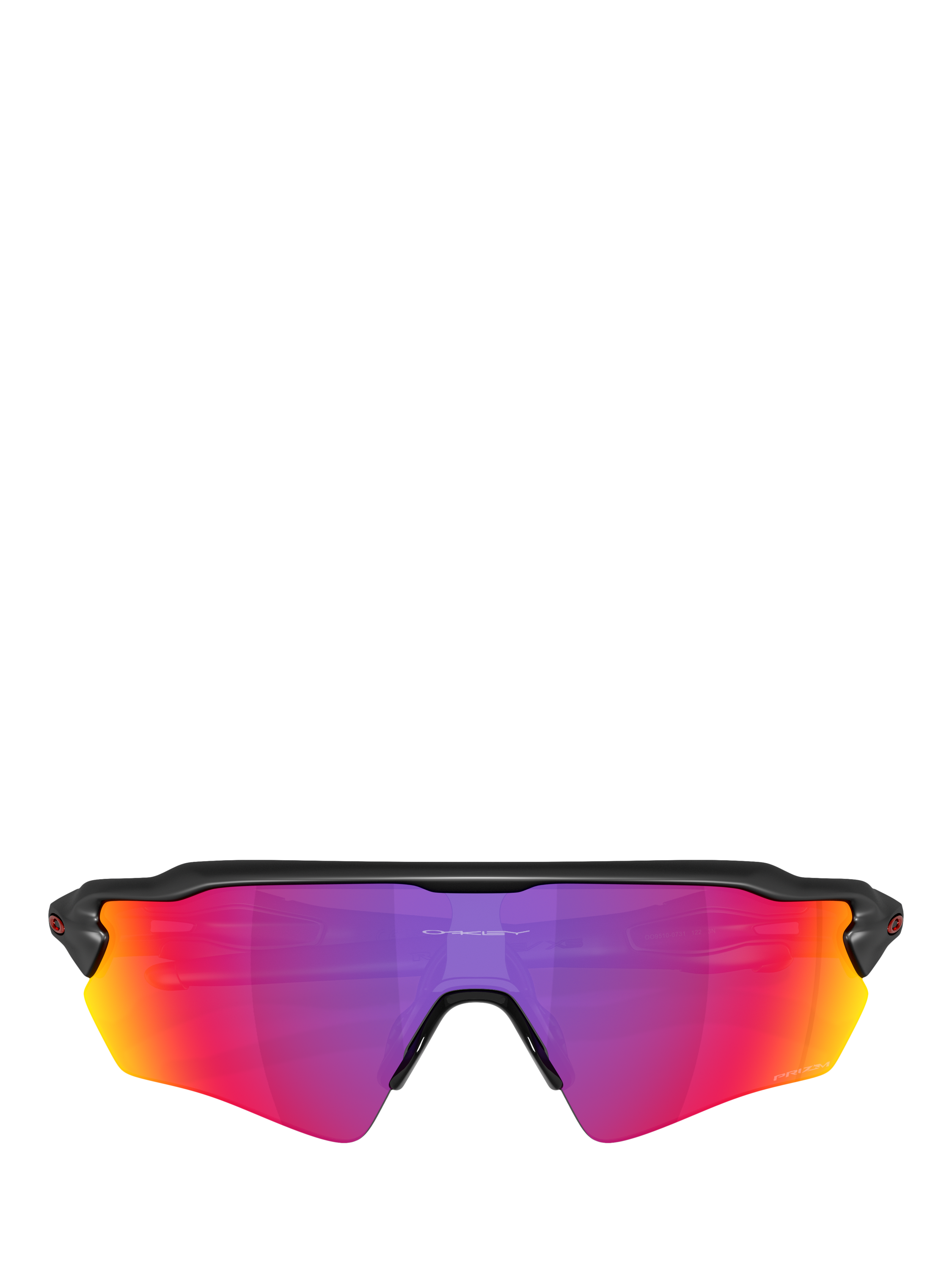 Product image 6 of 8, which shows Oakley OO9510 Men's Mirrored Wrap Sunglasses, Black/Purple