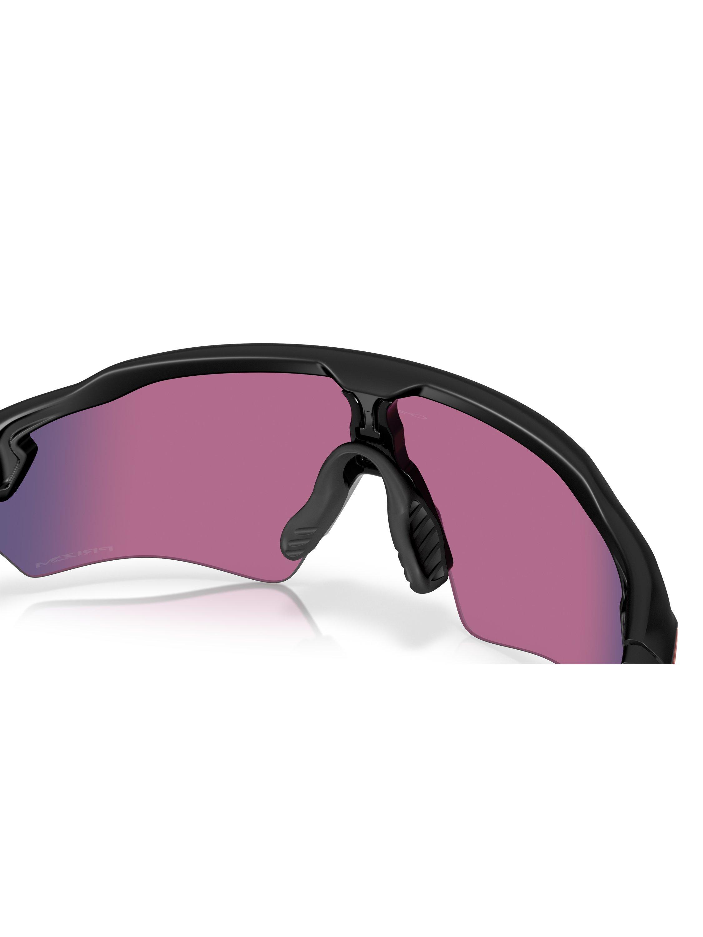 Product image 8 of 8, which shows Oakley OO9510 Men's Mirrored Wrap Sunglasses, Black/Purple