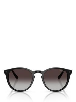 Ralph Lauren Polo Ralph Lauren PH4110 Men's Oval Sunglasses, Black/Grey Gradient - view 2, Black/Grey Gradient