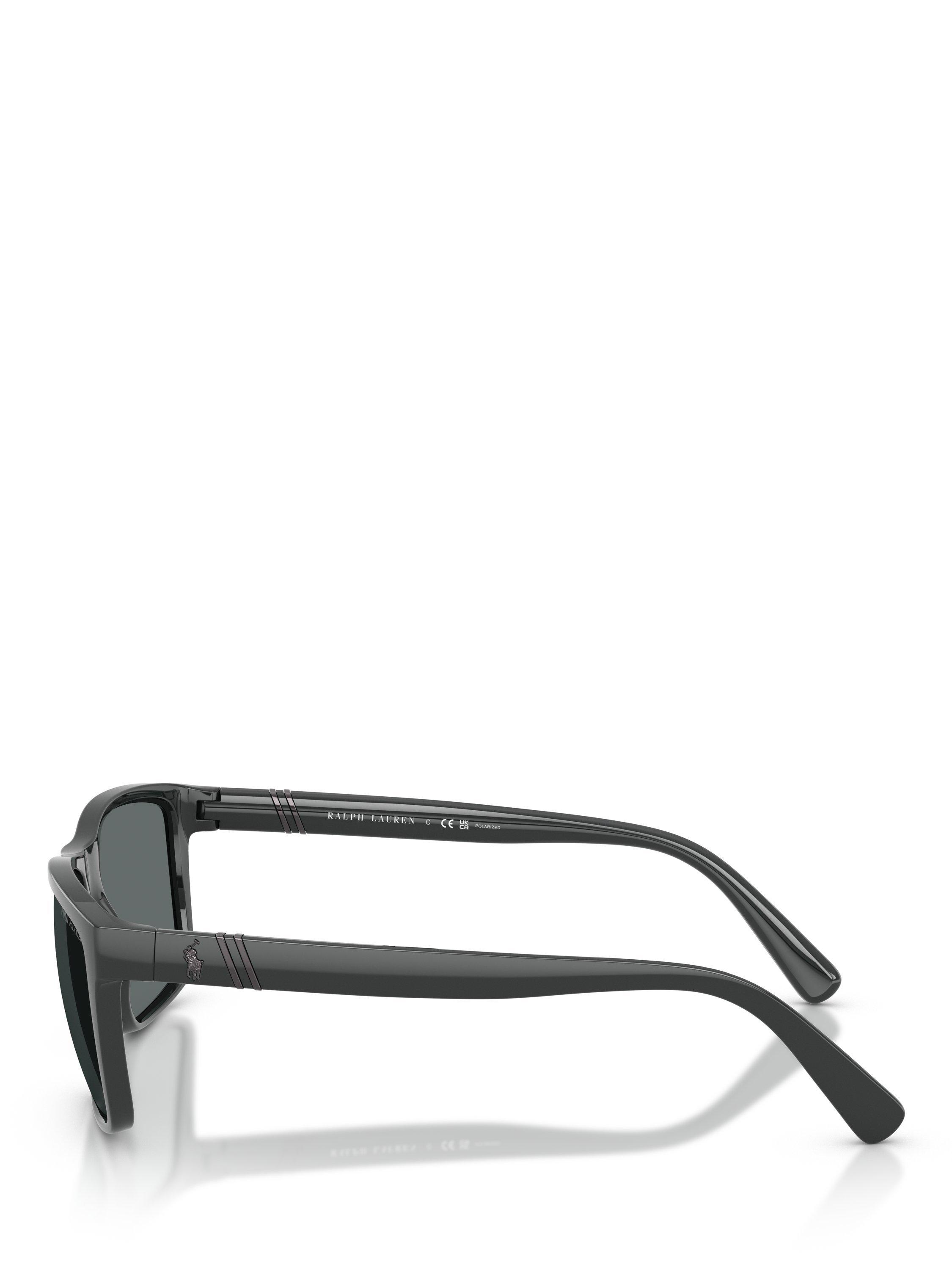 Product image 2 of 3, which shows Polo Ralph Lauren PH4133 Men's 	Rectangular Sunglasses, Grey