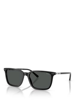 Polo Ralph Lauren PH4226 Men's Pillow Sunglasses, Black/Grey