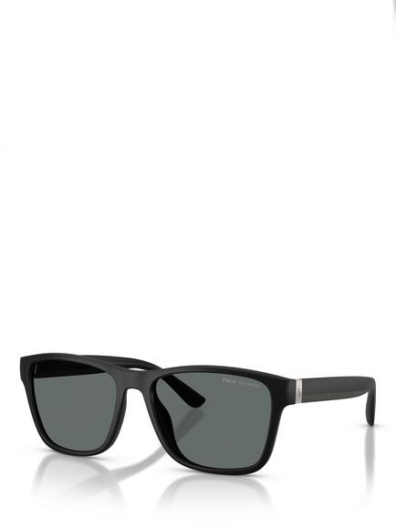 Ralph Lauren Polo Ralph Lauren PH4229 Men's Polarised Square Sunglasses, Black/Grey, Black/Grey