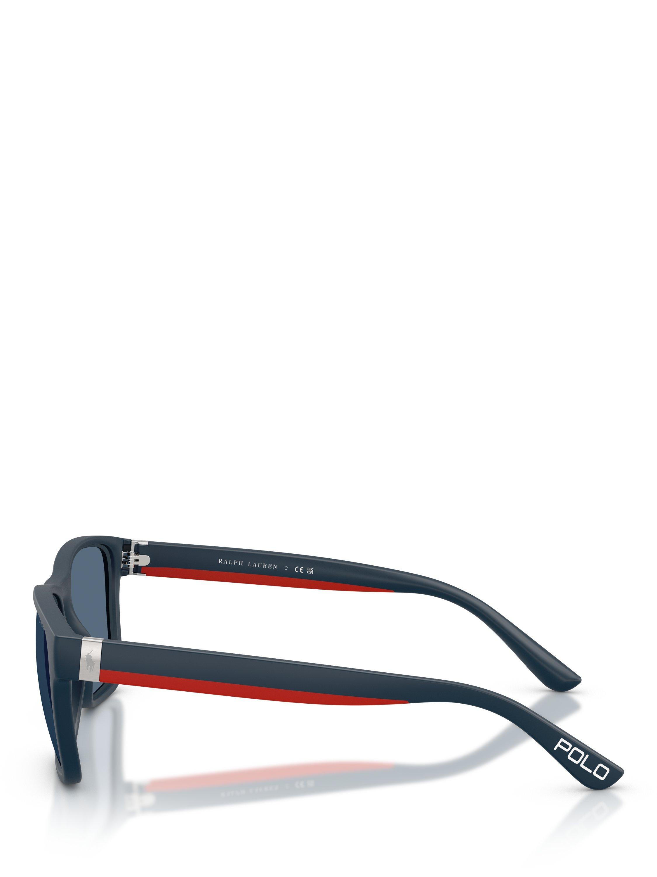 Product image 3 of 5, which shows Ralph Lauren Polo Ralph Lauren PH4229 Men's Square Sunglasses, Blue
