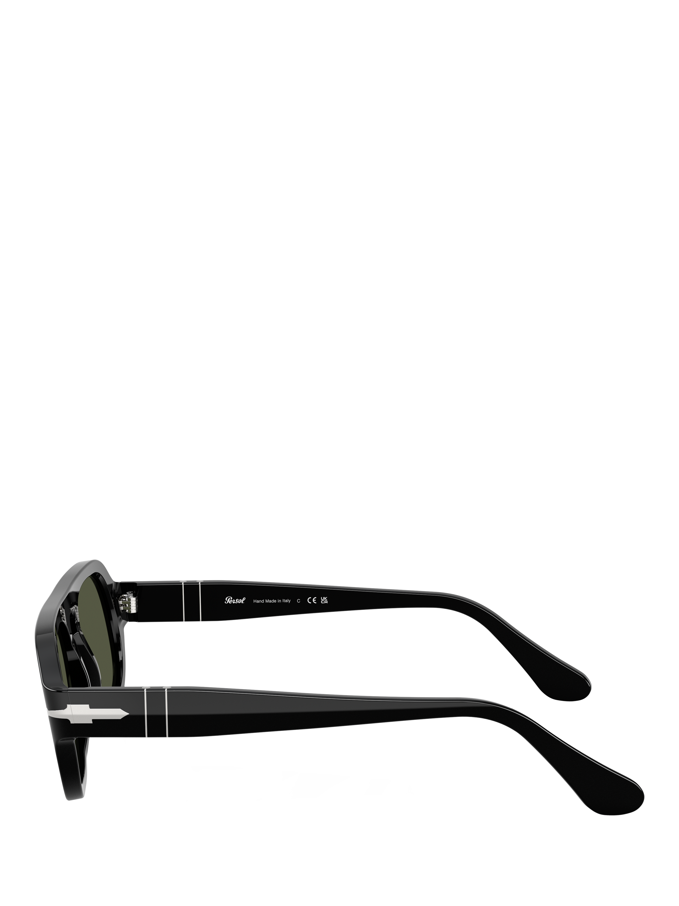 Product image 3 of 6, which shows Persol PO3369 Round Sunglasses, Black/Grey