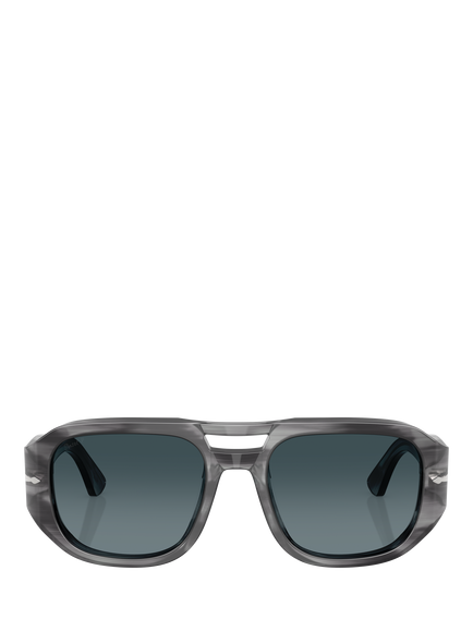 Persol PO3373 Square Sunglasses, Grey/Blue Gradient - view 2, Grey/Blue Gradient
