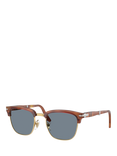 Persol PO3375 Unisex Square Sunglasses, Havana/Blue