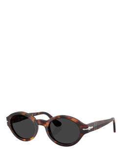Persol PO3378 Oval Sunglasses, Havana/Grey, Havana/Grey