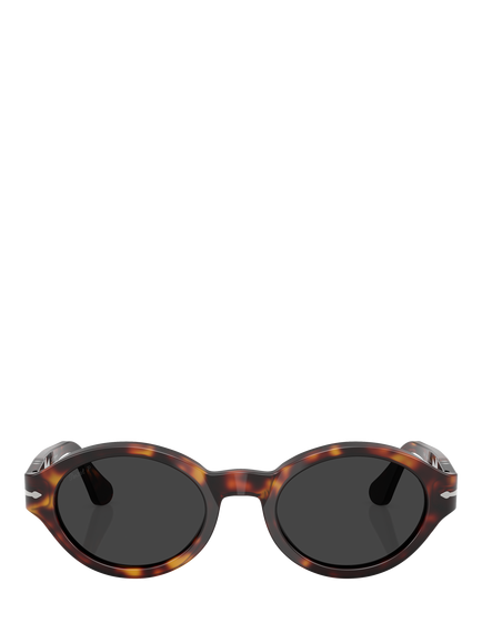 Persol PO3378 Oval Sunglasses, Havana/Grey - view 2, Havana/Grey