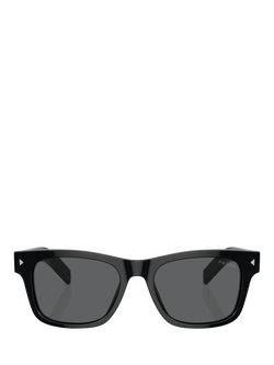 Prada PR A17S Women's Rectangular Sunglasses - view 2, Black/Grey