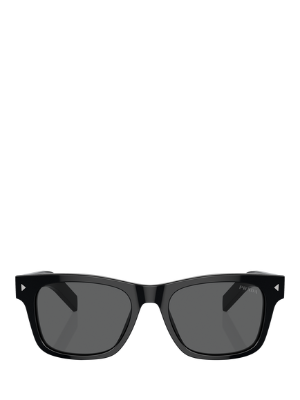 Prada PR A17S Men's Rectangular Sunglasses - view 2, Black/Grey