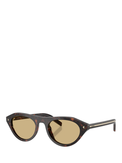 Prada PR B15S Women's Irregular Sunglasses, Havana/Yellow, Havana/Yellow