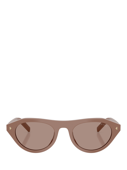 Prada PR B15S2 Women's Cat's Eye Sunglasses, Beige - view 2, Beige