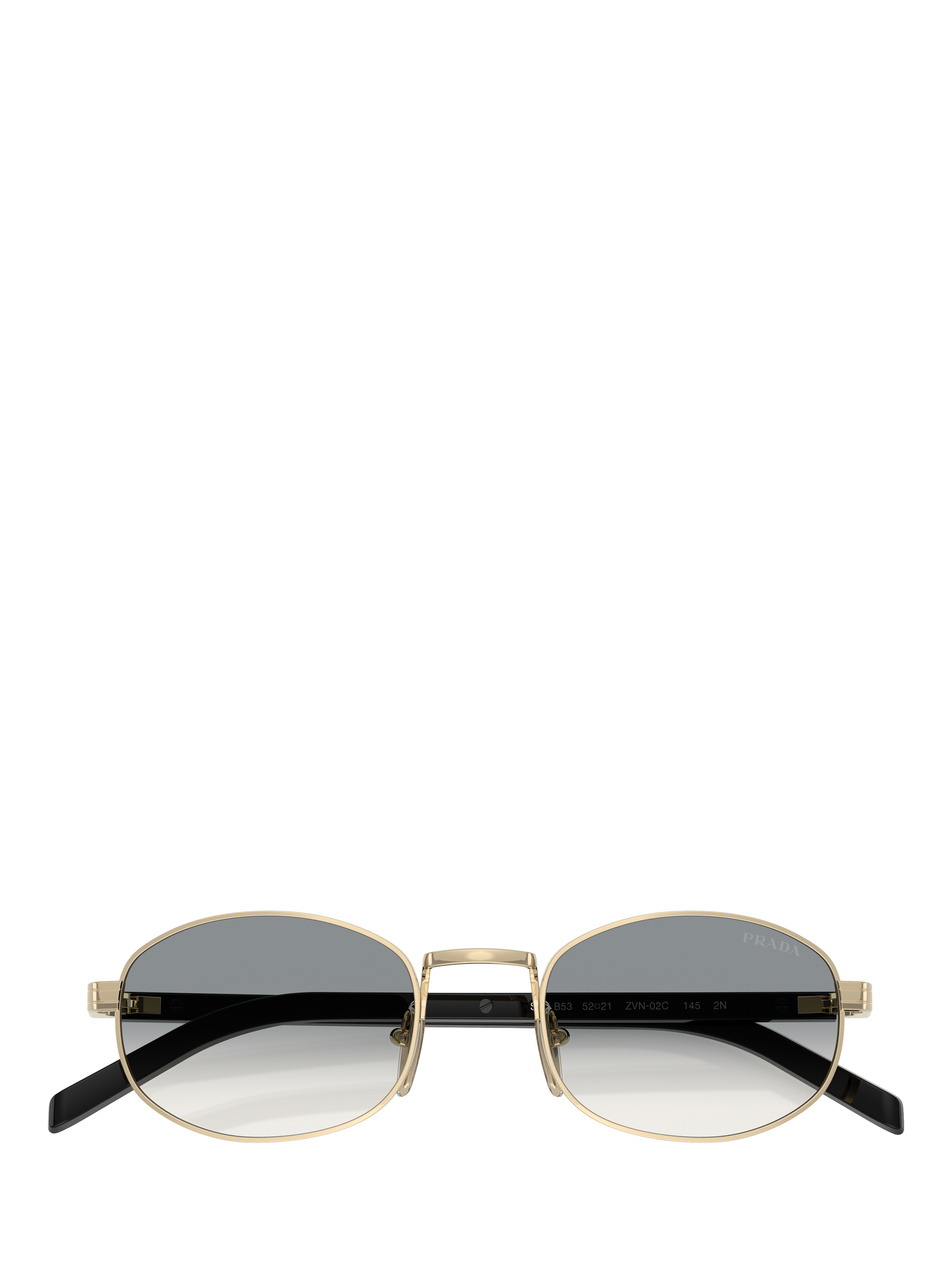 Product image 5 of 5, which shows Prada PR B53SZ Women's Oval Sunglasses, Gold/Grey