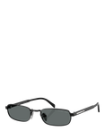 Prada PR B54S Men's Rectangular Sunglasses, Black