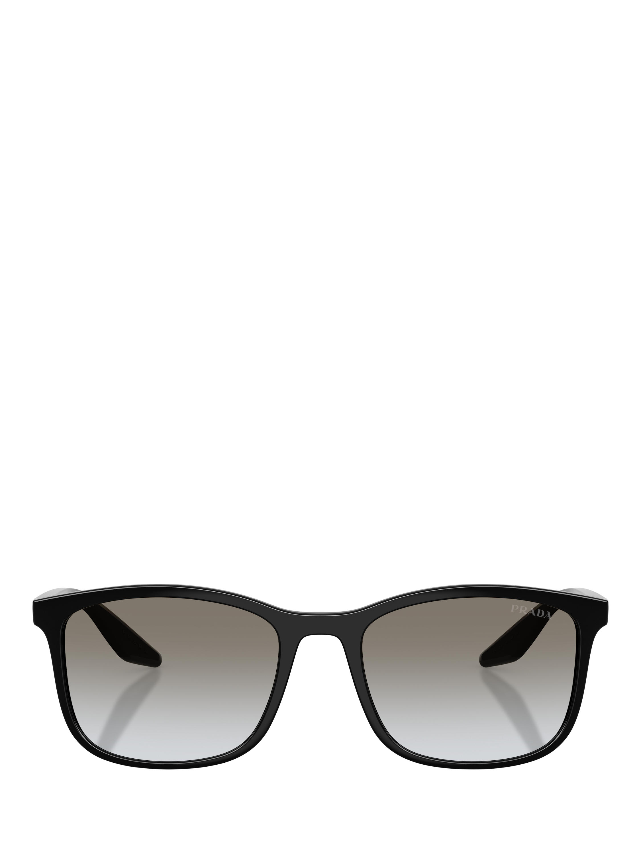 Product image 2 of 5, which shows Prada Prada Linea Rossa PS A08S Men's Square Sunglasses, Black/Grey Gradient