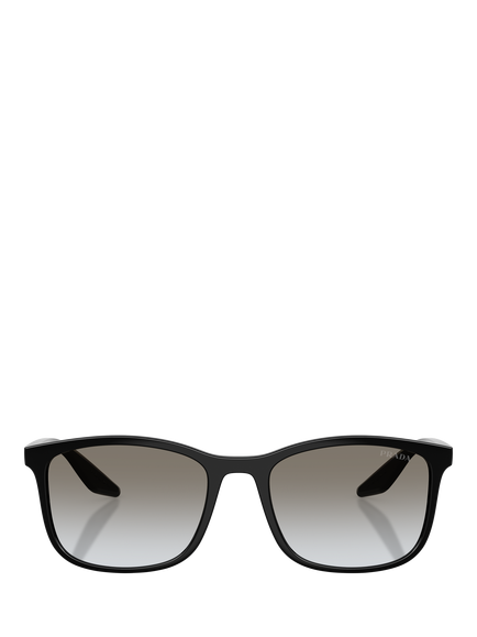 Prada Prada Linea Rossa PS A08S Men's Square Sunglasses, Black/Grey Gradient - view 2, Black/Grey Gradient
