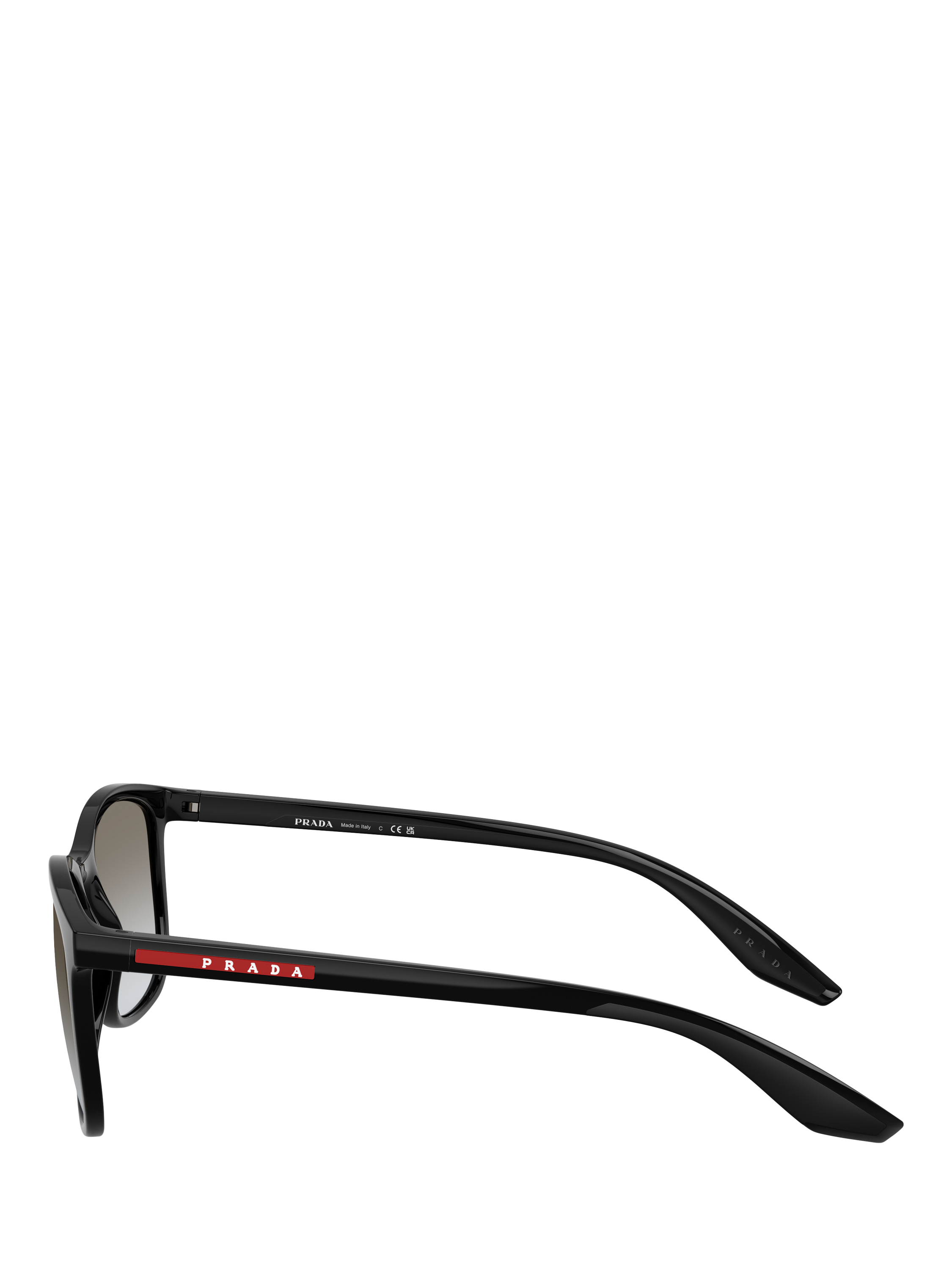Product image 3 of 5, which shows Prada Prada Linea Rossa PS A08S Men's Square Sunglasses, Black/Grey Gradient