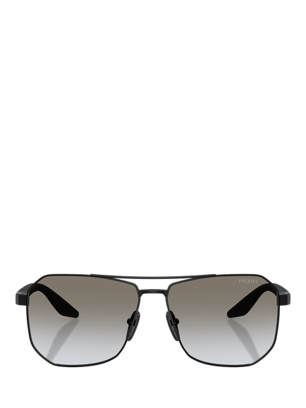 Prada Prada Linea Rossa PS A53S Men's Rectangular Sunglasses, Black/Grey Gradient - view 2, Black/Grey Gradient