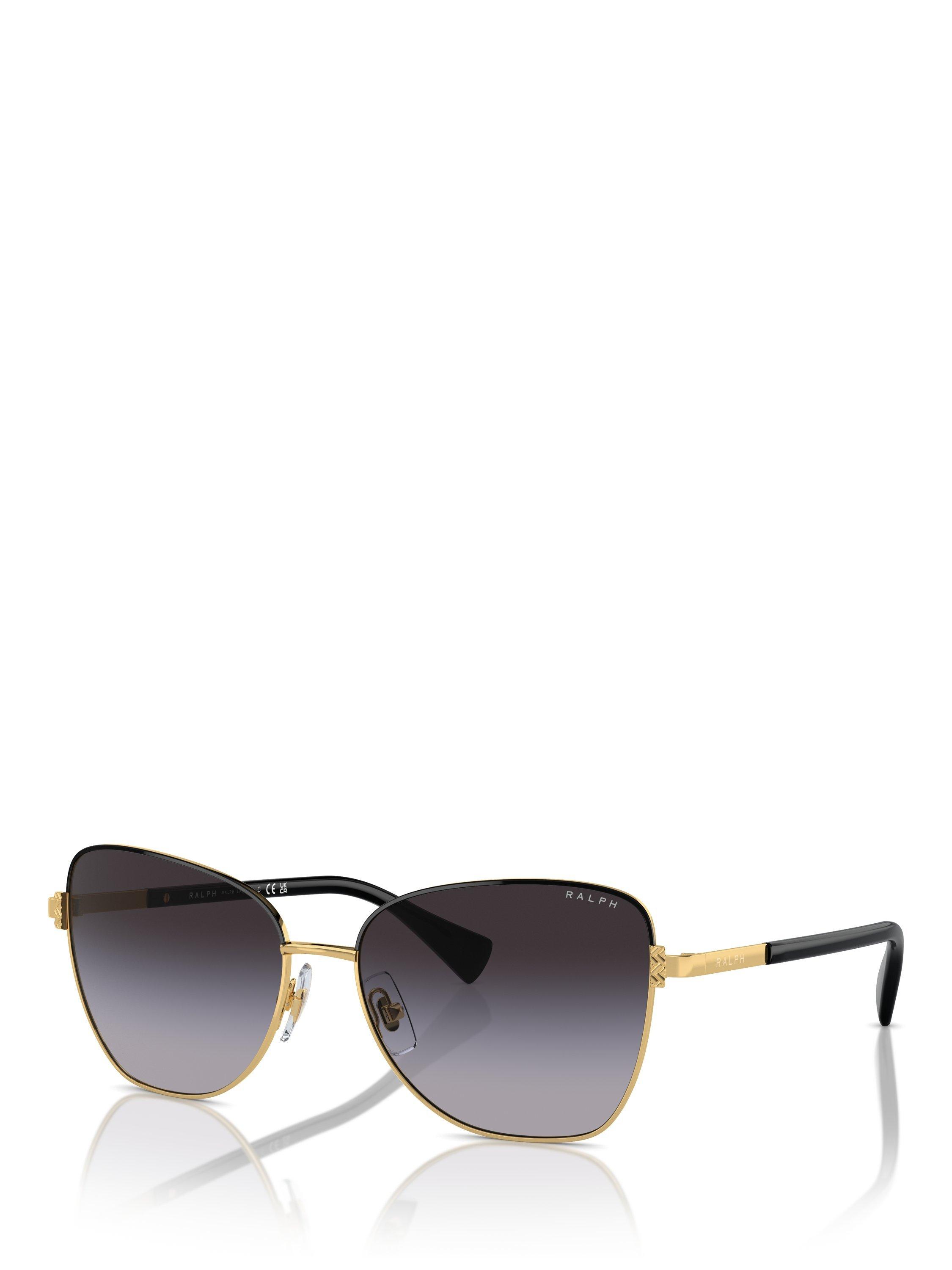 Ralph Lauren RA41469 Women's Butterfly Sunglasses, Gold/Grey