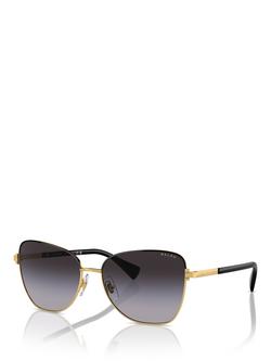 Ralph Lauren RA41469 Women's Butterfly Sunglasses, Gold/Grey Gradient, Gold/Grey Gradient